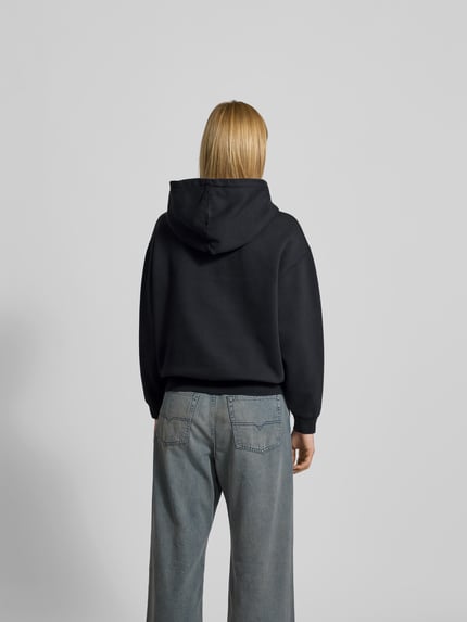 Anine Bing Regular Fit Hoodie mit Logo-Detail Black 5