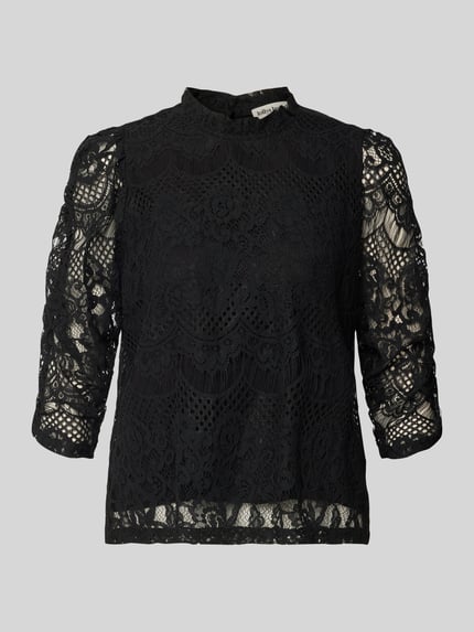 LOLLYS LAUNDRY Regular Fit Bluse mit 3/4-Arm Modell 'Lilou' Black 2