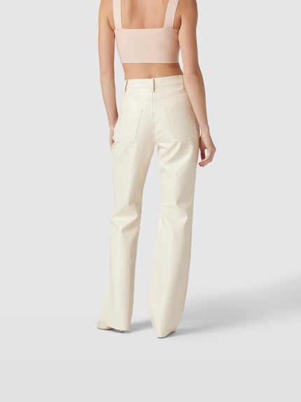 ROTATE Bootcut fit jeans met structuurpatroon Ecru - 5