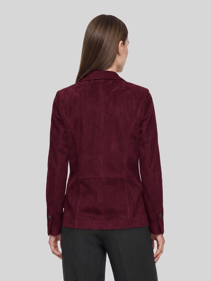 Betty Barclay Regular Fit Longline Blazer mit Zierknöpfen Bordeaux 5