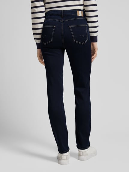 MAC Straight-fit jeans met stretchanteil model 'MELANIE' Marineblauw - 5