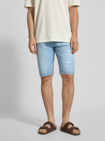 Tom Tailor Denim Slim Fit Jeansshorts mit 5-Pocket-Design Mittelgrau 4