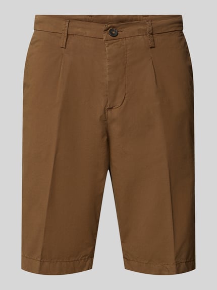 Produktfoto, Hose mit Gesäßtaschen von MARKUP aus Reiner Baumwolle, Regular-Fit, Knopf-Reißverschluss, braun, Bundweite 48 cm, Innenbeinlänge 72 cm, Herren