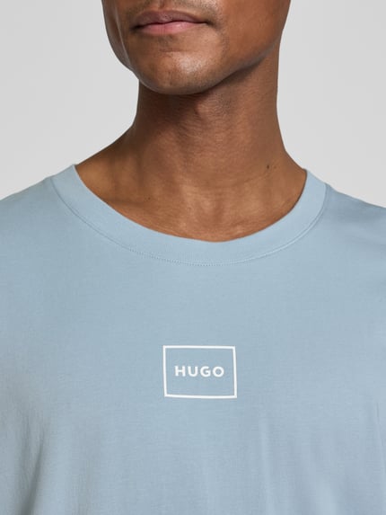 HUGO T-Shirt mit Label-Print Blau 3