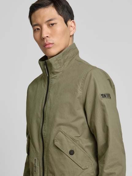 s.Oliver RED LABEL Regular fit blouson met contrastdetails Olijfgroen - 3