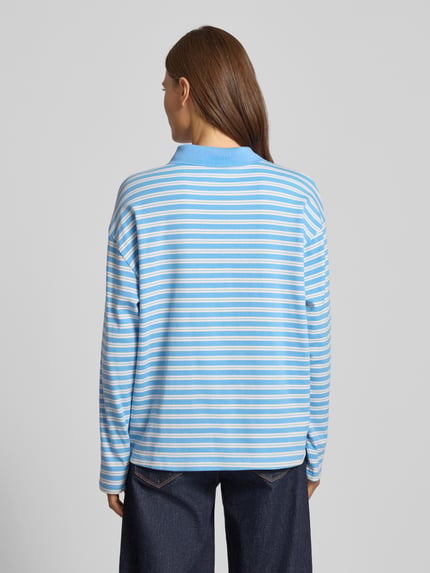 LOLLYS LAUNDRY Koszulka polo o kroju regular fit z krótką listwą guzikową model ‘Moby’ Jasnoniebieski 5