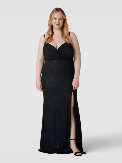 My Mascara Curves PLUS SIZE Abendkleid mit Herz-Ausschnitt Black 4