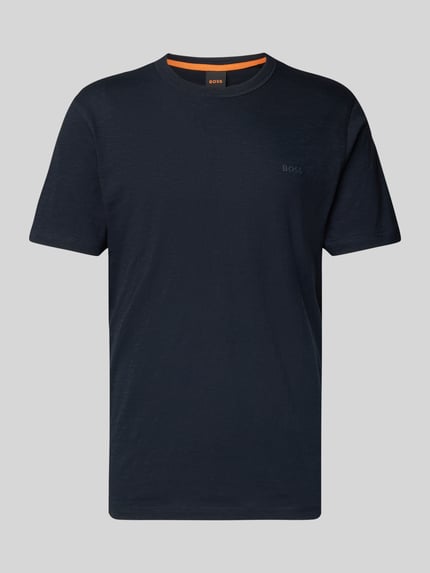 BOSS Orange T-shirt z czystej bawełny Granatowy 2