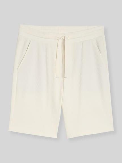 Tom Tailor Denim Regular Fit Sweatshorts aus Baumwoll-Mix Offwhite 2