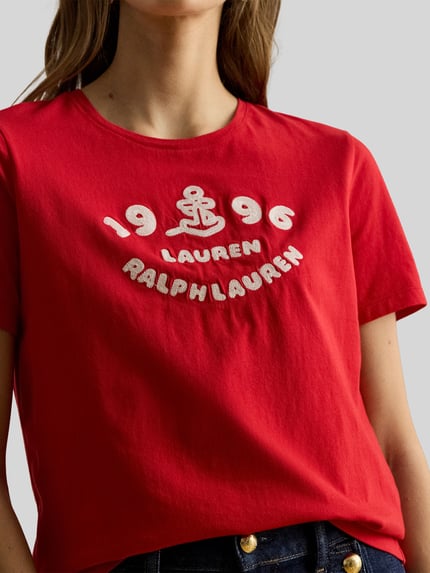 Lauren Ralph Lauren męski t-shirt o kroju regular fit z czystej bawełny Czerwony 3