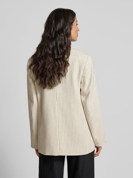 YAS Regular Fit Blazer aus Viskose-Leinen-Mix Modell 'LIRU' Offwhite 5