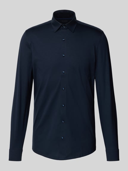 OLYMP No. Six Super slim zakelijk overhemd met kentkraag Marineblauw - 2