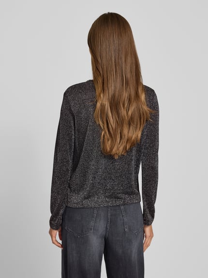 Jake*s Casual Longsleeve met ronde hals Zwart - 5