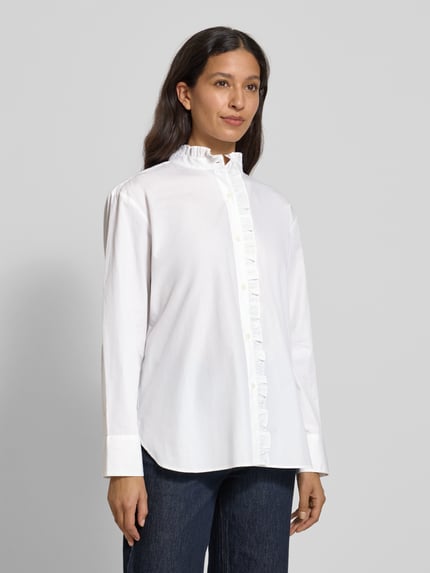 Tommy Hilfiger Relaxed Fit Hemdbluse aus reiner Baumwolle Weiss 4