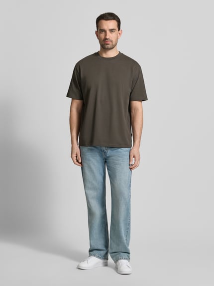 Lindbergh Oversized t-shirt z okrągłym dekoltem Średniobrązowy 1