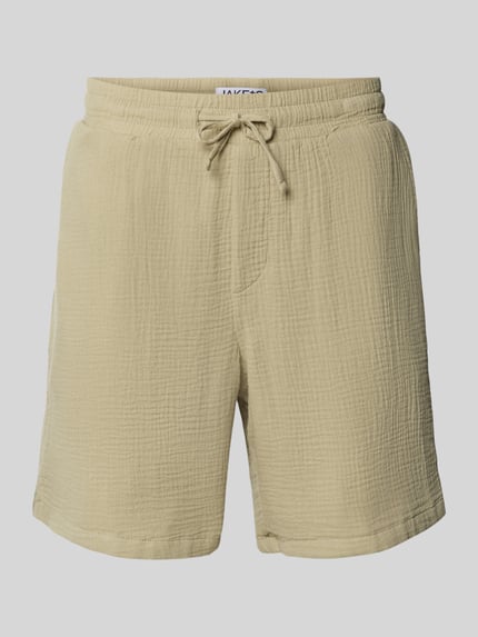 Jake*s Studio Men Regular Fit Shorts mit elastischem Bund Hellgruen 2