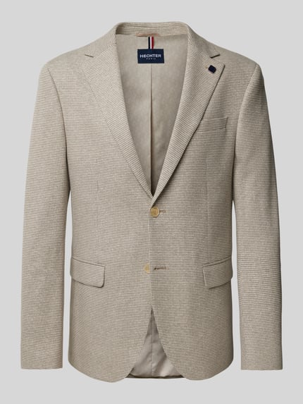 HECHTER PARIS Regular fit colbert van katoenmix met linnenaandeel model '' Roestrood - 2