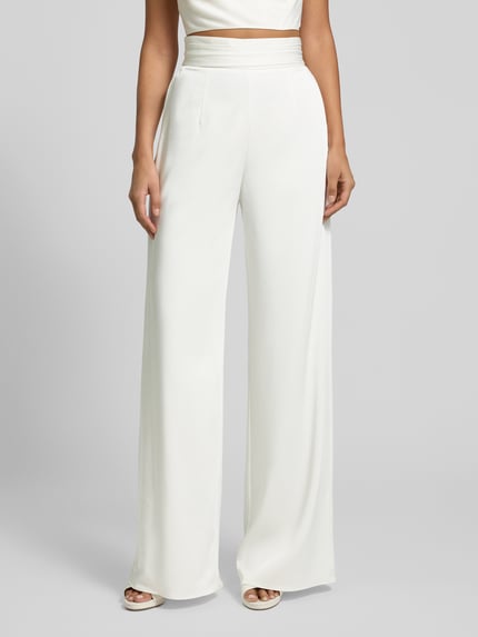 LUXUAR FASHION Stoffhose mit Taillenband und Eingrifftaschen Offwhite 4