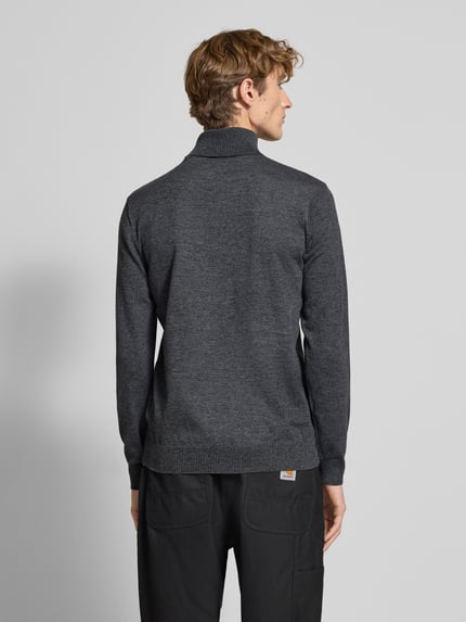 Blend Rollkragenpullover mit Label-Detail Black 5