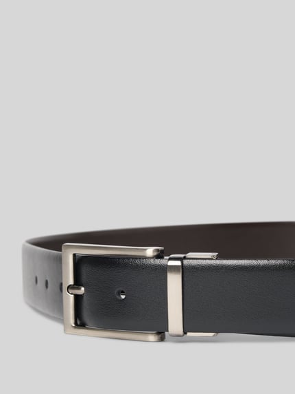 Christian Berg Men Ledergürtel mit Wendefunktion Black 2