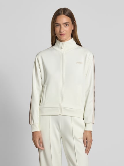 GUESS Activewear Sweatjack met labelprint, model 'YARROW' Offwhite - 4