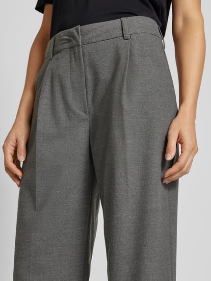 MAC Flared Stoffhose mit Bundfalten Modell 'Sara Pleat' Hellgrau 3
