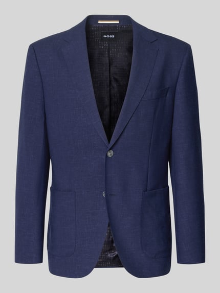 Produktfoto, Regular Fit Anzugsakko mit Woll-Anteil Modell 'JANSON' von BOSS in Melange-Optik, Reverskragen, 2-Knopf-Verschluss, Twill