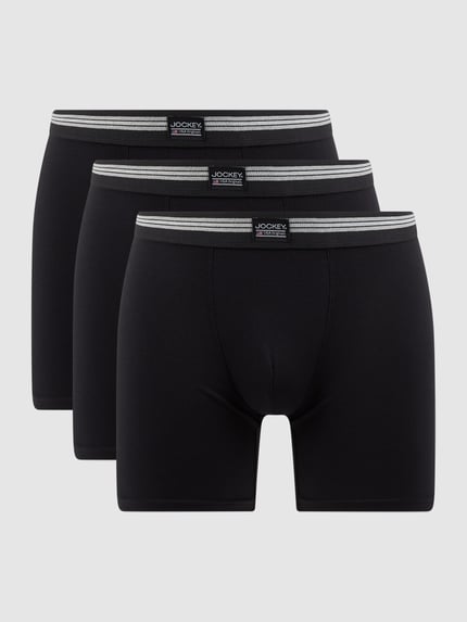 Jockey Trunks mit Label-Patch im 3er-Pack Black 1