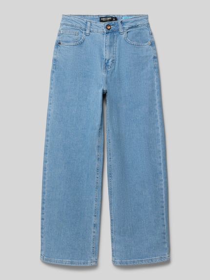 Produktfoto, Straight Fit Jeans mit Logo-Patch Modell 'Gately' von CARS JEANS für kinder im 5-Pocket-Design aus blauem Baumwoll-Mix.