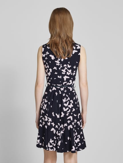 Christian Berg Woman Selection Knielanges Kleid mit Taillengürtel Marine 5