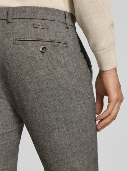 bugatti broek met steekzakken in modern fit Lichtgrijs - 3