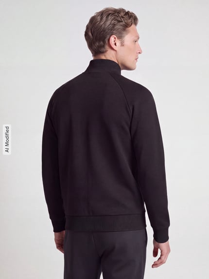 BOSS Green Regular Fit Sweatjacke mit Logo-Detail Modell 'Skaz' Black 5
