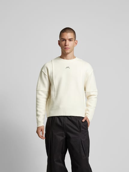 A-COLD-WALL Bluza z prążkowanymi wykończeniami Beżowy 4