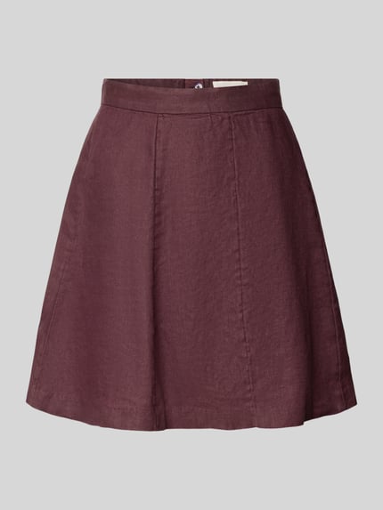 MSCH Copenhagen Leinenrock mit Knopfverschluss Modell 'Naira Claritta' Bordeaux 2