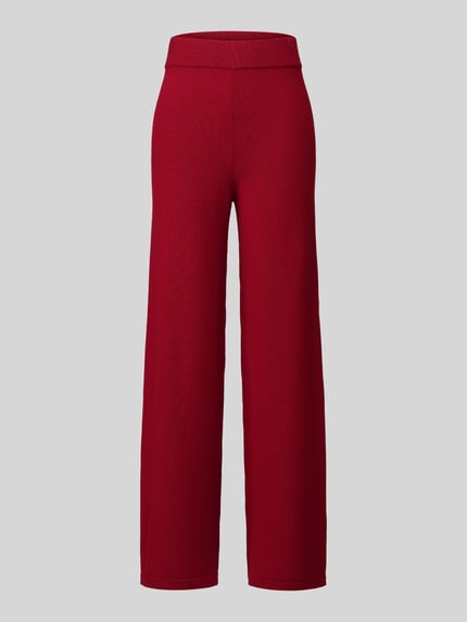 MM by Max Mara Wide Leg Jogginghose aus reiner Schurwolle Modell 'LGABARRA' Rot 2