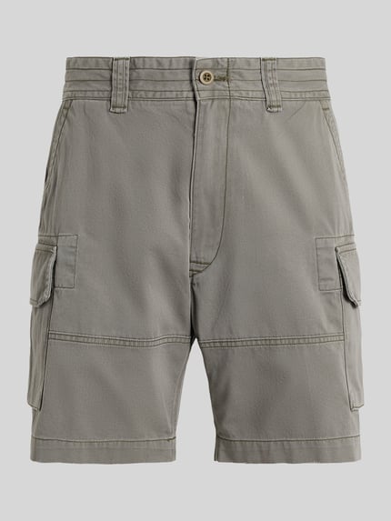 Produktfoto, Relaxed Fit Cargoshorts aus reiner Baumwolle von Polo Ralph Lauren, efekt: jednolity kolor, krój relaxed fit, wyhaftowane logo, szlufki na pasek, zapięcie na guzik i zamek błyskawiczny, wpuszczane kieszenie, kieszenie cargo, kieszeń z tyłu, tkana faktura, bawełna