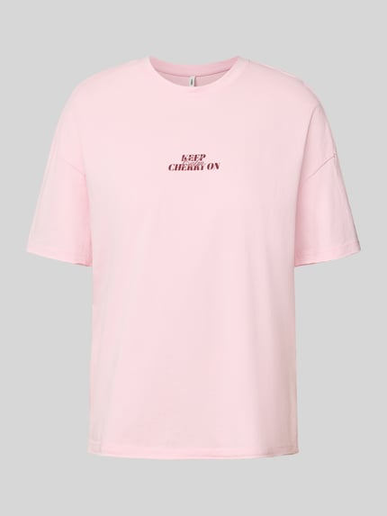 ONLY Oversized T-shirt van puur katoen, model 'KINNA' Roze - 2