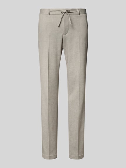 Straight Fit Stoffhose mit Bundfalten Modell 'Sparta' Shop The Look MANNEQUINE