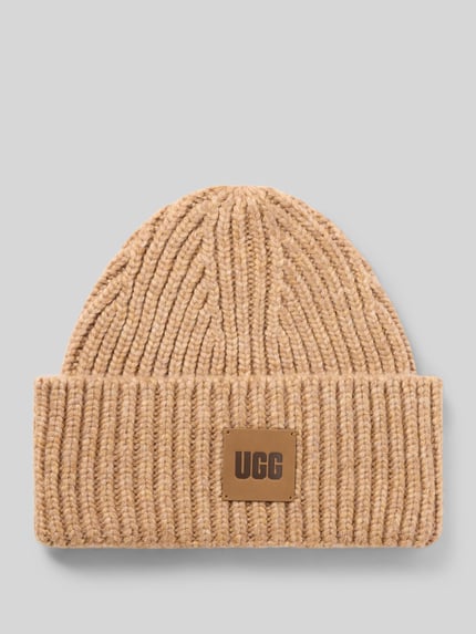 UGG Mütze mit Logo-Patch Camel 1