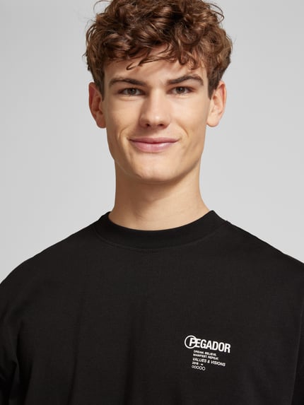 PEGADOR Oversized T-Shirt mit Label-Print Black 3