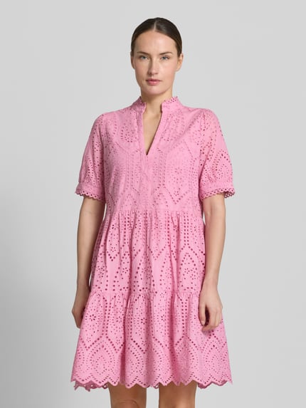 YAS Minikleid mit Lochstickerei Modell 'Holi' Mauve 4