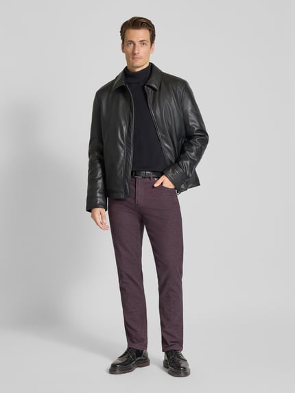 Christian Berg Men straight fit broek met steekzakken Kersenrood - 1