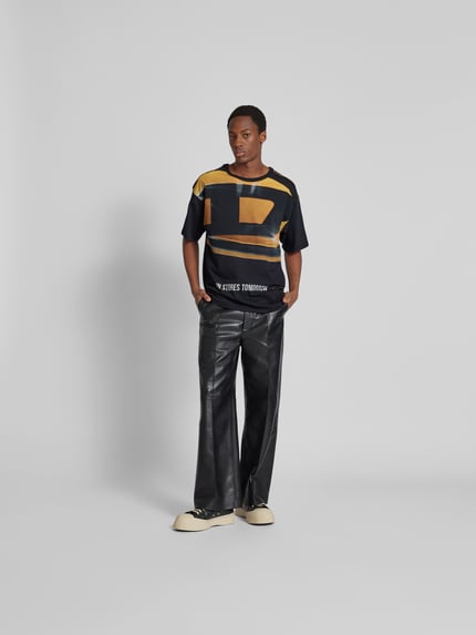 Diesel Oversized T-Shirt mit Statement-Print Dunkelgrau 1