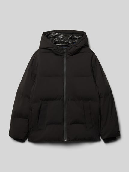JACK & JONES Kurtka pikowana o kroju regular fit z kapturem model ‘Kaito’ Czarny 1