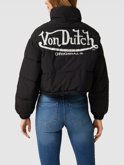 Von Dutch Kurtka pikowana krótka z nadrukiem z logo Czarny 5