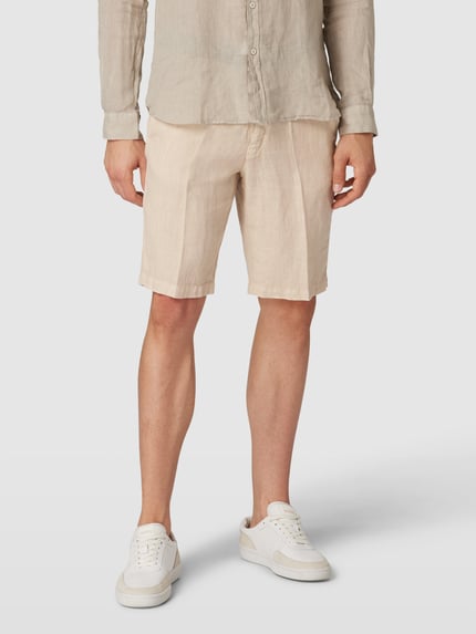 Zeybra Bermudas aus Leinen mit französischer Eingrifftasche Beige 4