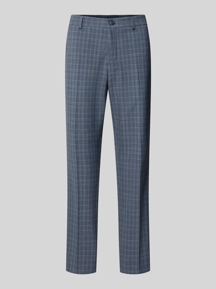 Selected Regular Fit Business-Hose mit Bundfalten Marine 1