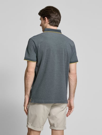 Tom Tailor Regular Fit Poloshirt mit Kontraststreifen Mittelgrau 5