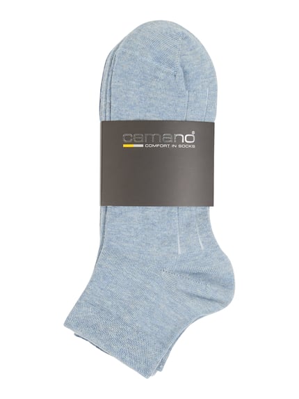 Produktfoto, Socken met labelprint, katoenmix met stretch, nauwsluitend model, geribde boord, set van 7, van camano