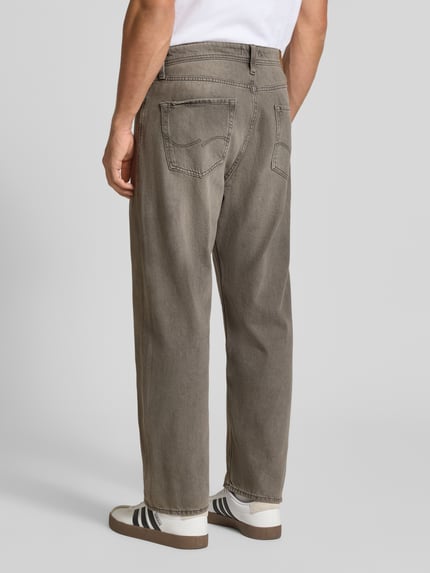 JACK & JONES Jeansy o kroju straight fit z 5 kieszeniami model ‘Alex’ Jasnoszary 5